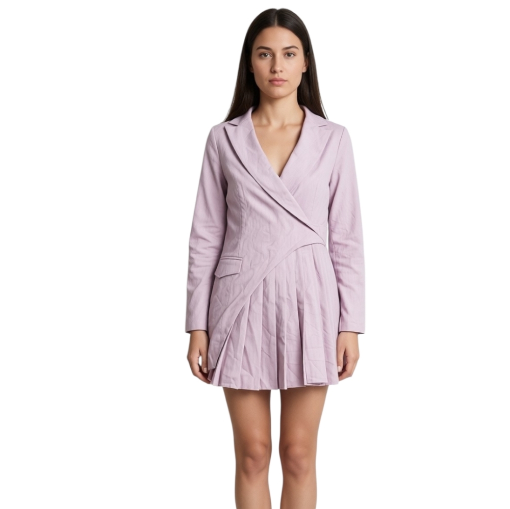Fashion Nova Light Purple Long Sleeve Dress